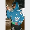Cactus Tears Wreath Hoodie Blue.