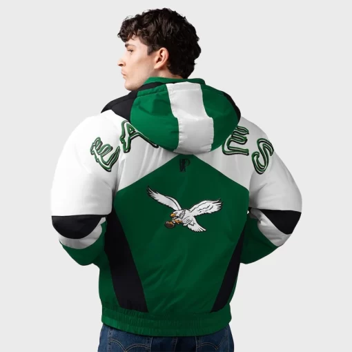 Philadelphia Eagles Shoulder to Shoulder Kelly Green and White Jacket for Men and Women