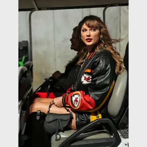 Taylor Swift Kansas City Chiefs Leather Bomber Jacket Black