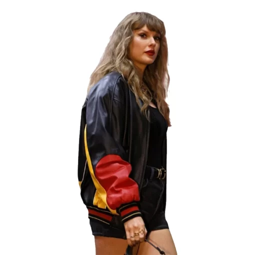 Kansas City Chiefs Taylor Swift Vintage Leather Bomber Jacket