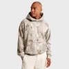 Abercrombie Essentials White Camo Popover Hoodie for Mens and Womens