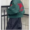 Green Cropped Wish Me Luck Jacket for Men and Women