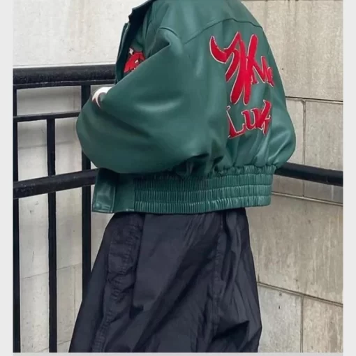 Green Cropped Wish Me Luck Jacket for Men and Women
