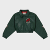 Wish Me Luck Unisex Cropped Jacket in Green
