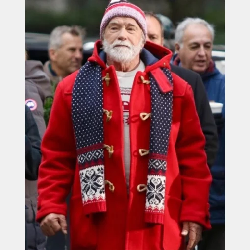 Arnold Schwarzenegger Red Wool Coat