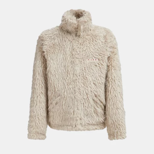 Travis Kelce MARNI Shaggy Beige Jacket