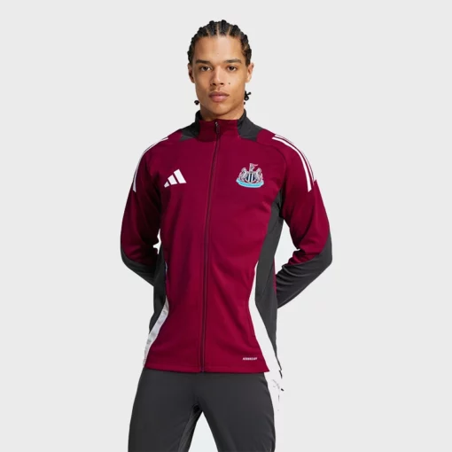Burgundy and Black Newcastle United Training Track Jacket