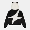 Panda Express Black and White Sherpa Hoodie