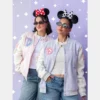 disney clover lane blue and pink varsity jacket for women
