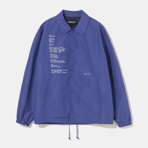 Stylish and Charming Undercover Records x CAN Coach Jacket in Blue