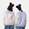 Disney clover lane varsity jacket available in two colors pink and blue