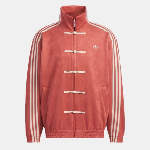 Elegant Adidas Tang jacket in soft suede leather for men and women’s festive wear.