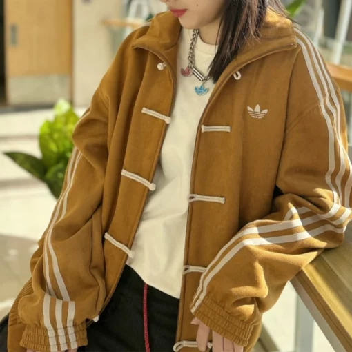Mustard Color Adidas Chinese New Year Jacket for Men and Women - Available in all Sizes