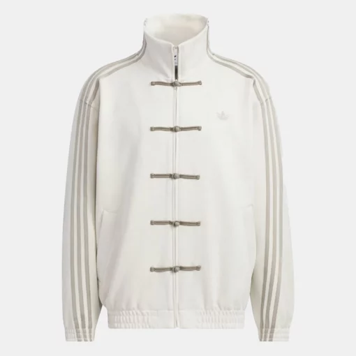 Men’s and women’s Adidas Tang White suede leather jacket honoring Chinese New Year.