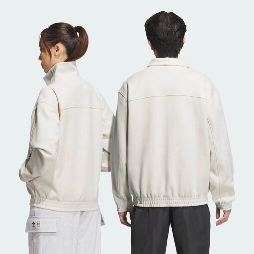 Adidas Chinese New Year Tang Jacket in White - Made from High-Quality Suede.