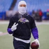 Ravens Sideline Popover Hoodie with Partial-Purple Sleeves