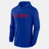 Nike Sideline Hoodie in Royal Blue with the Buffalo Bills logo, perfect for casual wear.
