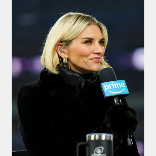 AFC Playoffs 2025 Charissa Thompson Coat
