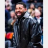 Warriors vs Raptors Game Drake Leather Jacket - Made from high-quality leather for ultimate comfort and durability