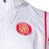 Girona FC Pre-Match 2025 Jacket in White Color and Team's logo at the front