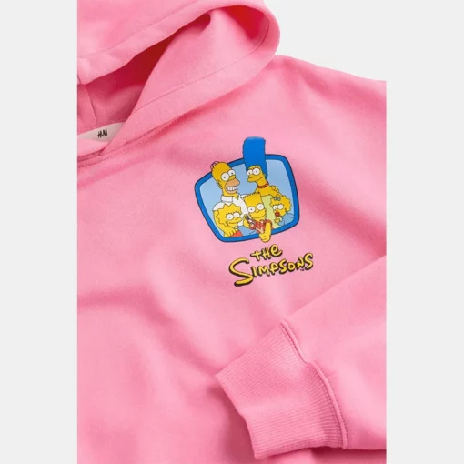 H&M Oversized Simpson Pink Hoodie