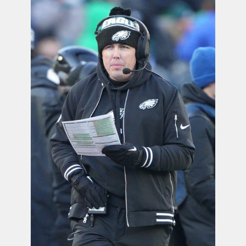 Intriguing Kellen Moore 2025 Eagles Sideline Bomber Jacket