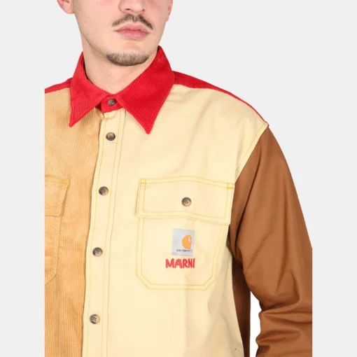 Jalen Hurts Oversized Colorblock Shirt Jacket