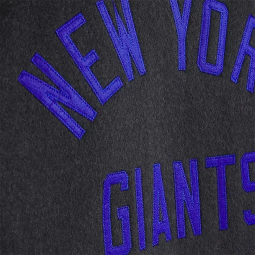 New York Giants Logo Coach Jacket in Black by Todd Snyder