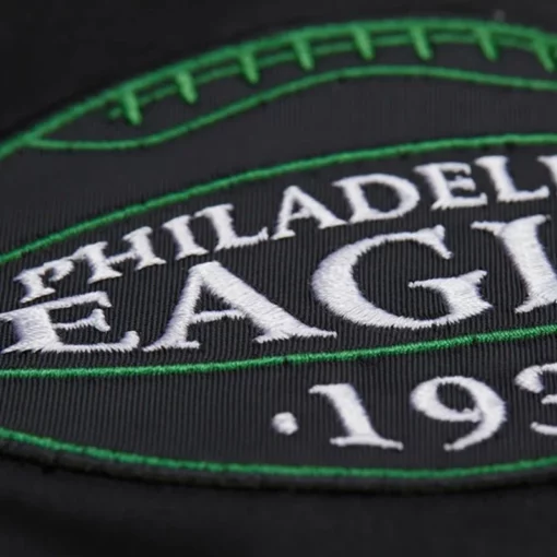Philadelphia Eagles Logo on the Satin-Made Full-Snap Eagles Bomber Jacket