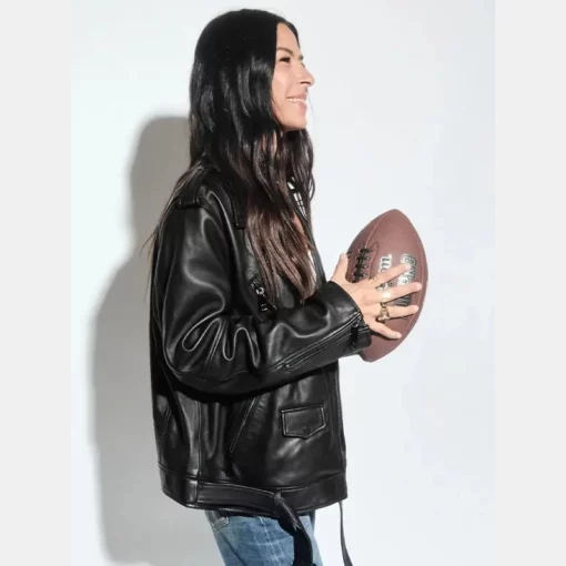 Tabitha Moto Super Bowl LIX Jacket in Black