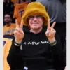 Casual Will Ferrell black hoodie with ribbed cuffs and an Arthur Ashe branding at the front.