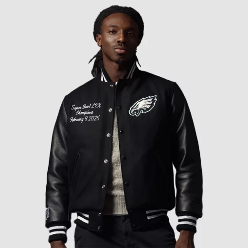 Highly Crafted Eagles Varsity Black Jacket 2025