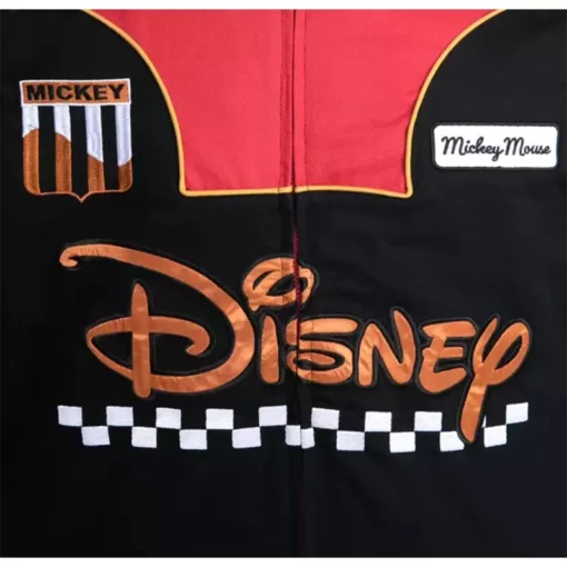 Front Disney Mickey Mouse Logo Red and Black Jacket