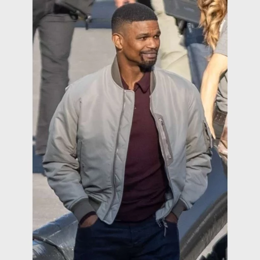 Matt Jamie Foxx Bomber Jacket in Grey Color