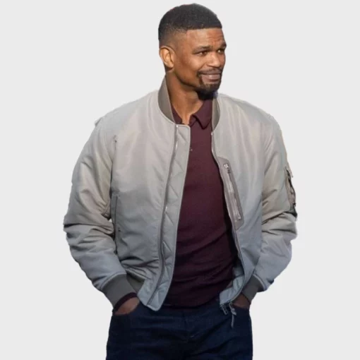 Jamie Foxx Minimal Grey Cotton Jacket