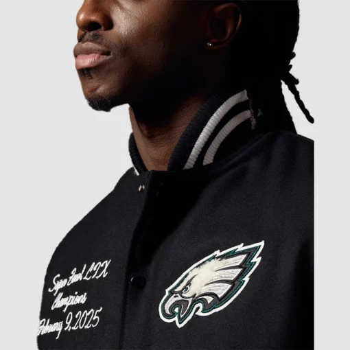 Philadelphia Eagles Winner 2025 Varsity Jacket Black for Men and Women