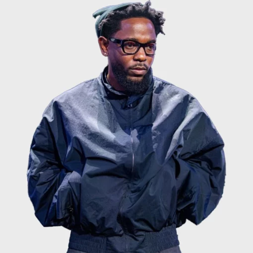 Kendrick Lamar Apple Music Halftime Show 2025 Grey Parachute Jacket