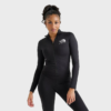 Performance Graphic Stretchable Black Jacket in Slim-Fit Design