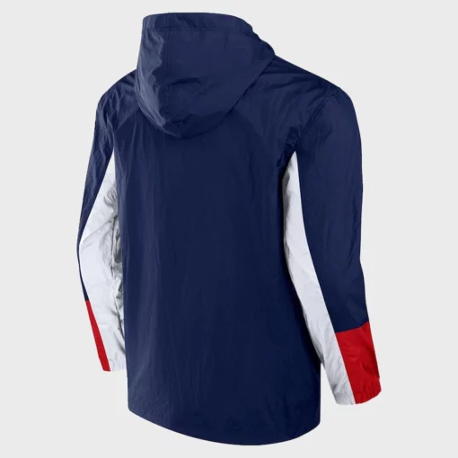 Back view of Team USA Hockey Nations Face-Off Jacket featuring a sleek patriotic design.
