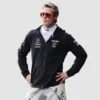 Brad Pitt’s signature black hoodie jacket from the upcoming F1 movie.