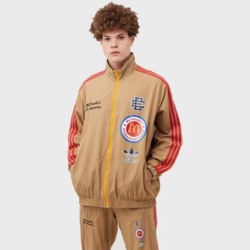 Adidas x Eric Emanuel McDonald’s All American Ceremony Track Jacket with Red Stripes on Sleeves