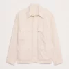 Banana Republic x The White Lotus Cotton Jacket in Off-White with Four Flap Pockets at the front