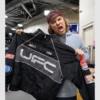 Premium UFC 313 Asphalt jacket in black with a smooth, athletic fit.