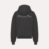 Christian Dior Couture distressed black hoodie with a luxury streetwear aesthetic
