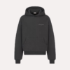 High-end black hoodie with a relaxed fit and signature Dior detailing