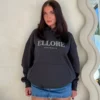 Ellore Australia oversized boxy hoodie in grey, designed for a relaxed and stylish everyday look
