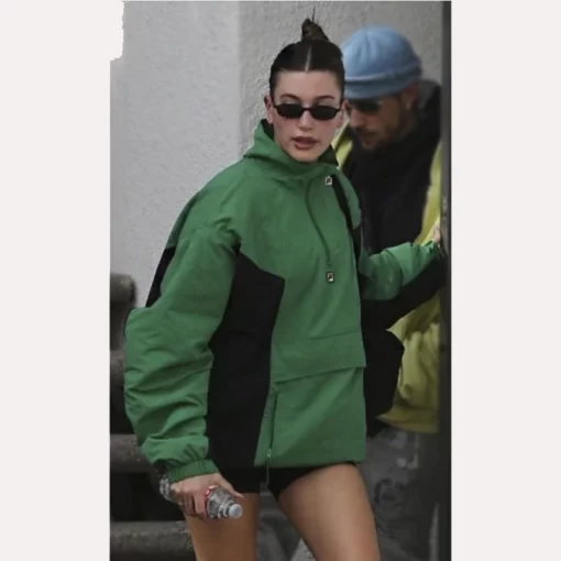 Hailey Bieber 2025 Green Jacket Womens