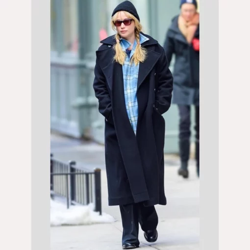 Unisex Comfortable and Cozy Jennifer Lawrence Coat from her 2025 Outing