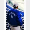 Premium satin varsity jacket celebrating the Dodgers’ MLB Tokyo Series journey.