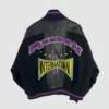 Purple Trim Bomber Jacket with Reebok 1 International Logo at the back.